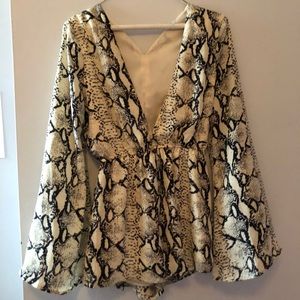 Tobi Snakeskin Romper
